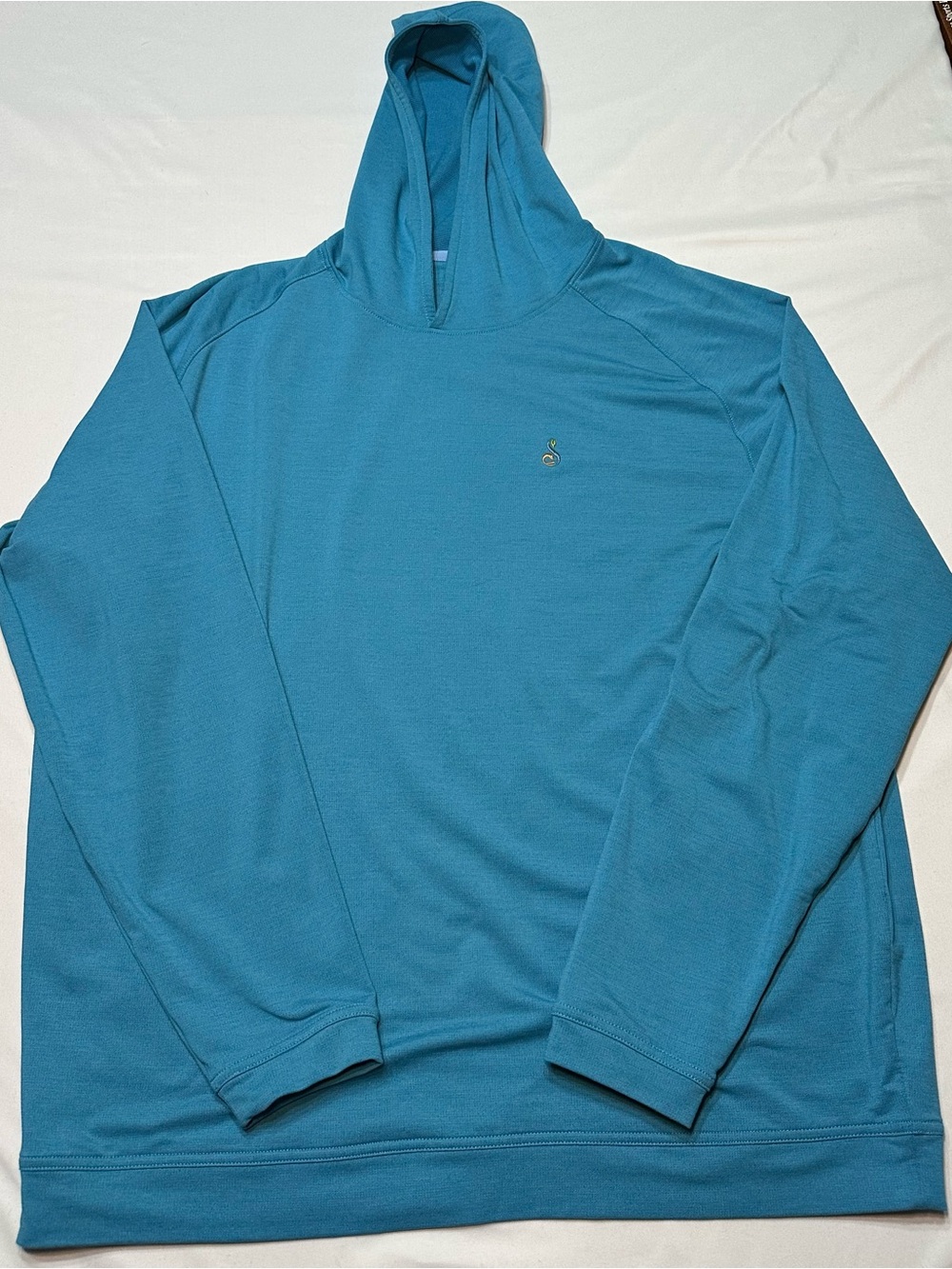 Peter Millar x tasc Performance Bamboo Blend Pullover Hoodie Men's XL Teal